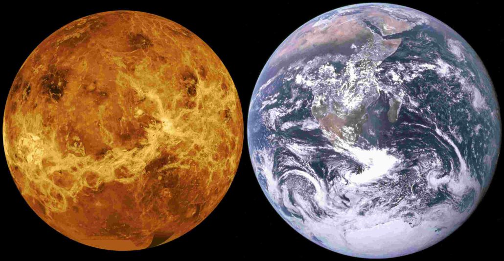 Venus-Erde-Vergleich